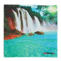 Cloth for glasses printed with waterfall 15 x 15 cm